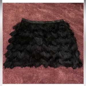 Sam Edelman | Fringe Mini Skirt- Black | Sz 12
